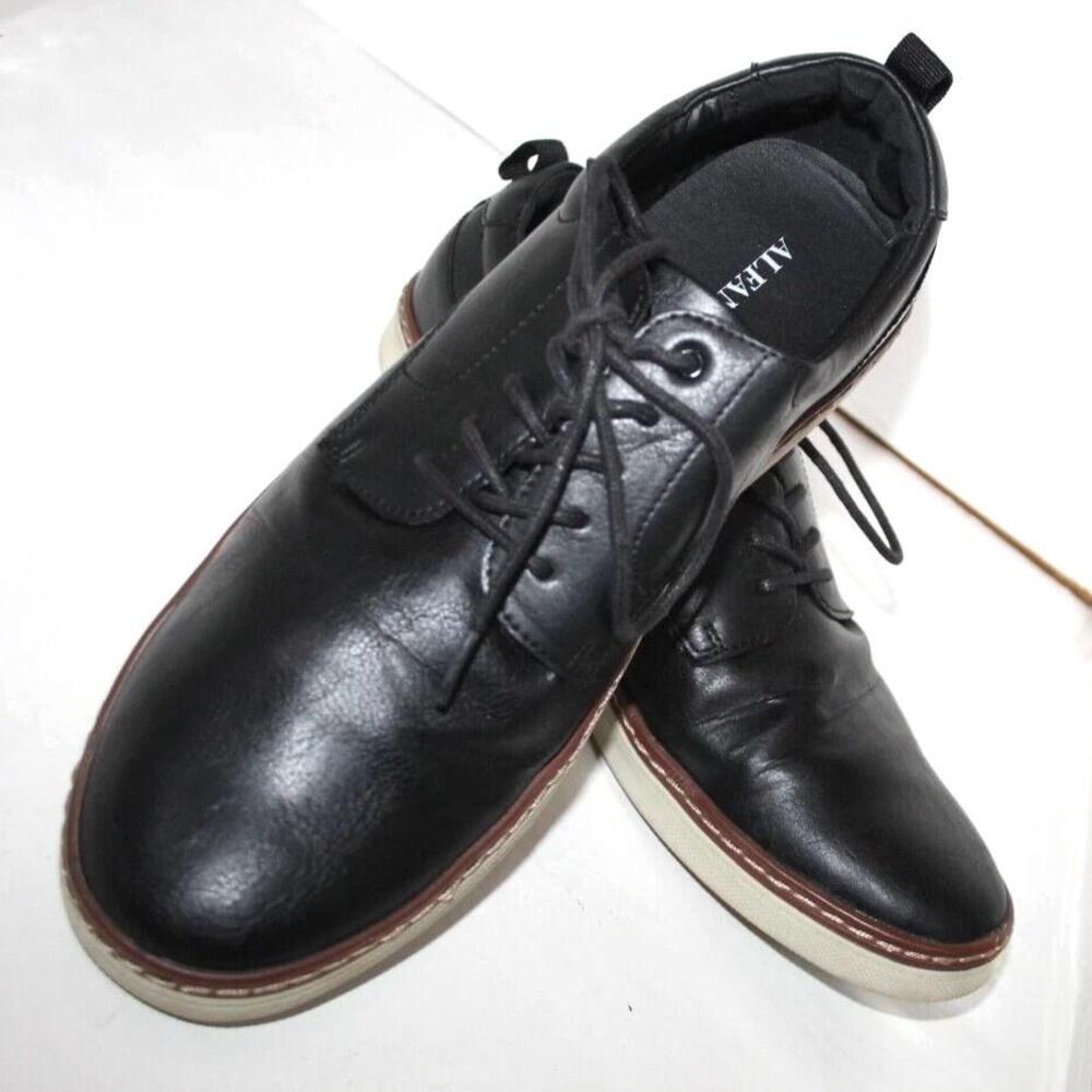 Alfani Billy Shoes Mens Size 11.5 Black Low Top Casual Lace Up Sneakers 42101